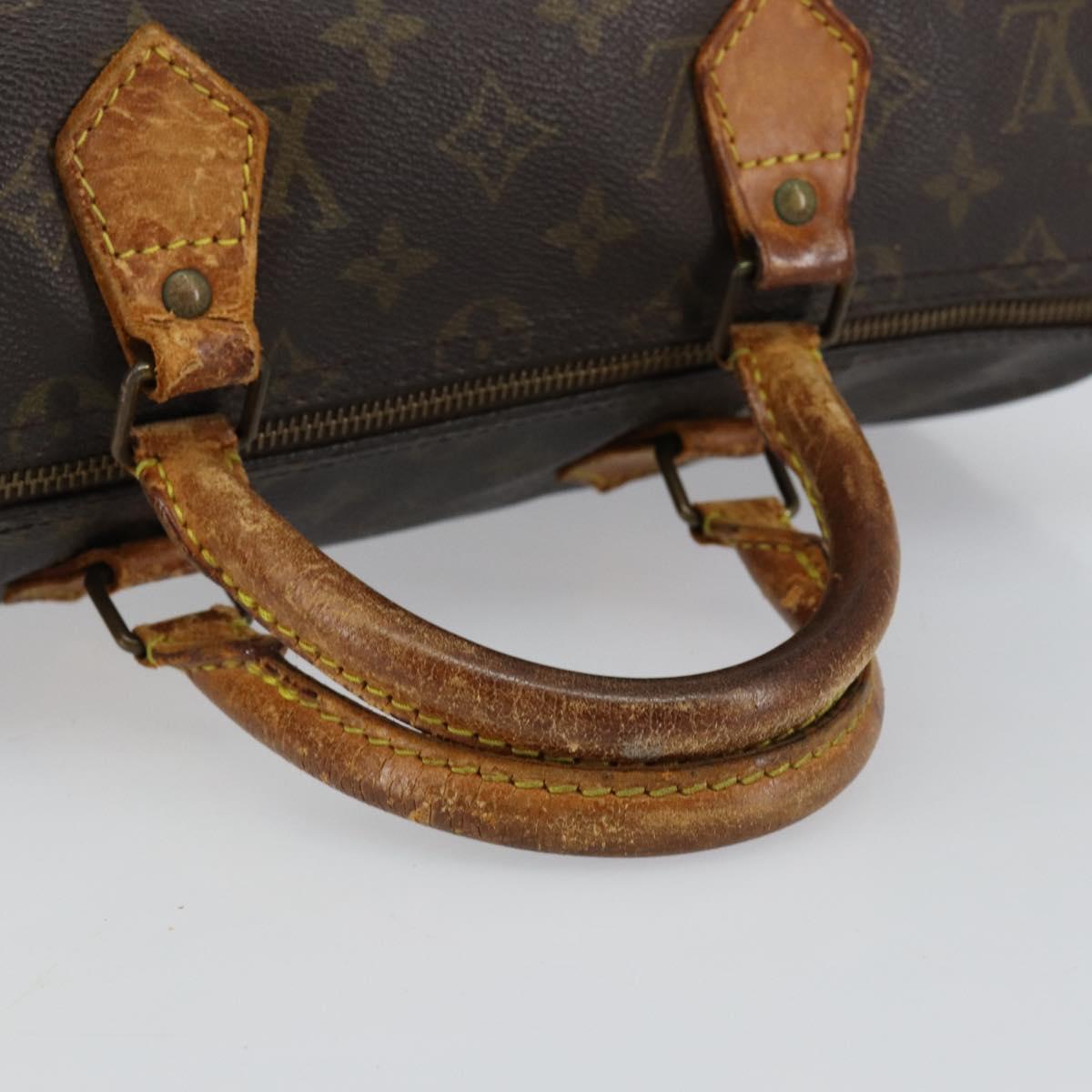 LOUIS VUITTON Monogram Speedy 35 Hand Bag M41524 LV Auth 143533