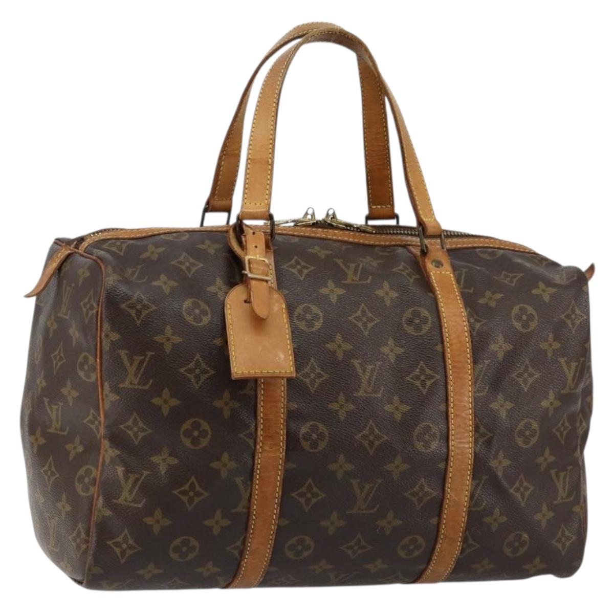 LOUIS VUITTON Monogram Sac Souple 35 Boston Bag M41626 LV Auth 143534