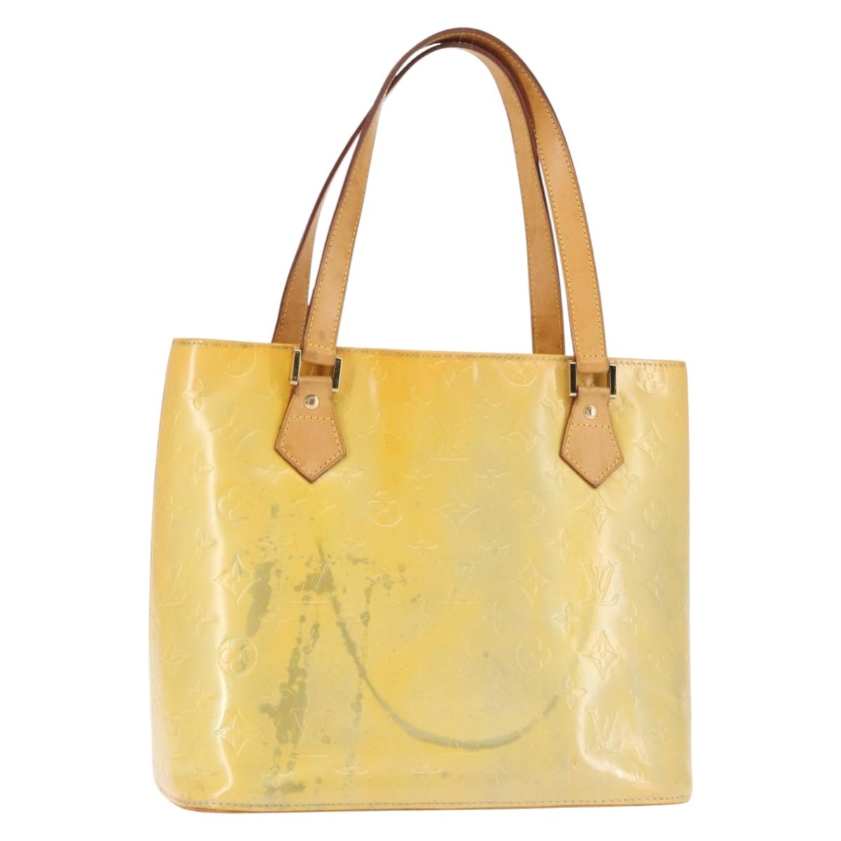 LOUIS VUITTON Monogram Vernis Houston Hand Bag Gris M91053 LV Auth 143547