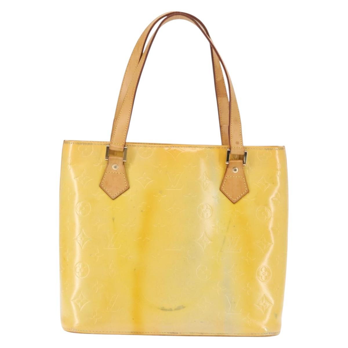 LOUIS VUITTON Monogram Vernis Houston Hand Bag Gris M91053 LV Auth 143547