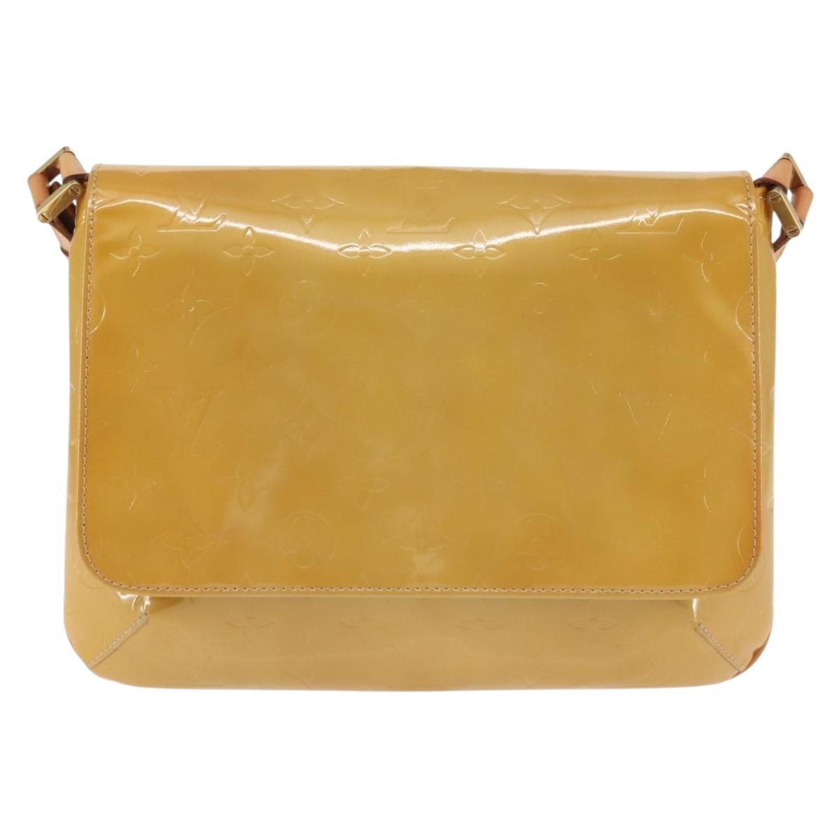 LOUIS VUITTON Monogram Vernis Thompson Street Bag Beige M91301 LV Auth 143548