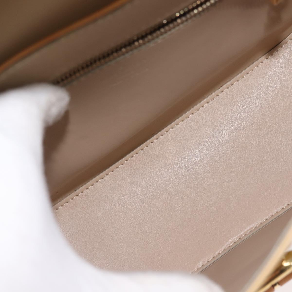 LOUIS VUITTON Monogram Vernis Christie GM Shoulder Bag Beige M91147 Auth 143549