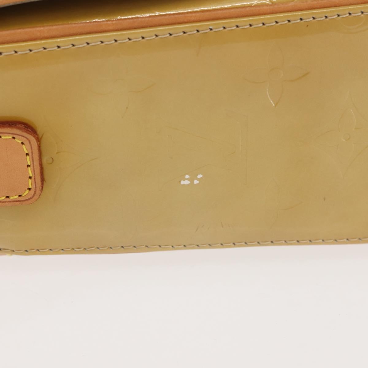 LOUIS VUITTON Monogram Vernis Christie GM Shoulder Bag Beige M91147 Auth 143549