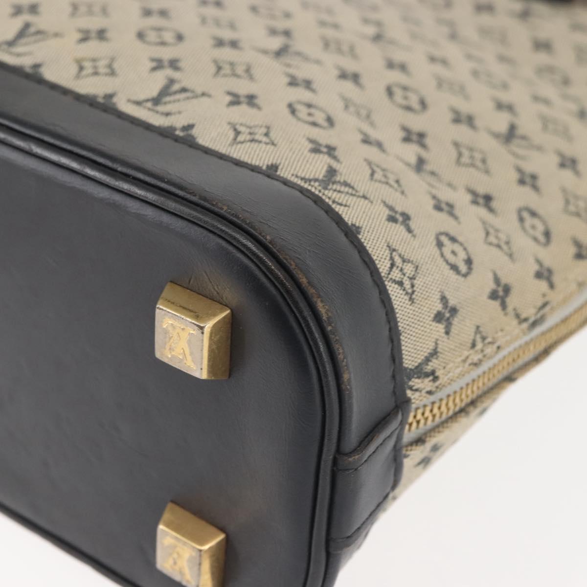 LOUIS VUITTON Monogram Mini Alma Haut Hand Bag Blue M92202 LV Auth 143550