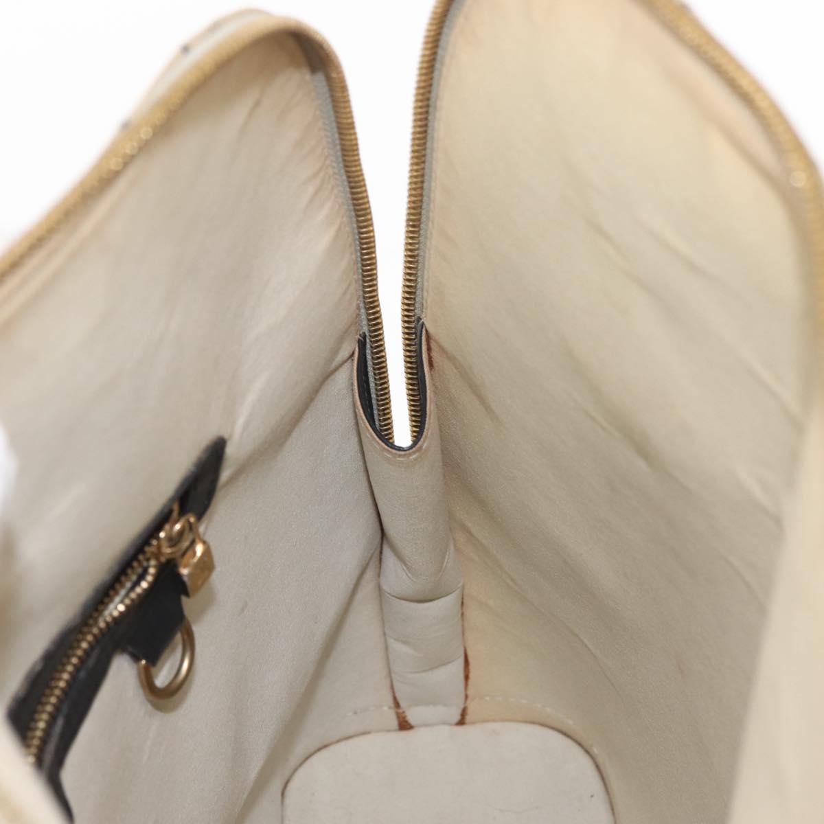 LOUIS VUITTON Monogram Mini Alma Haut Hand Bag Blue M92202 LV Auth 143550