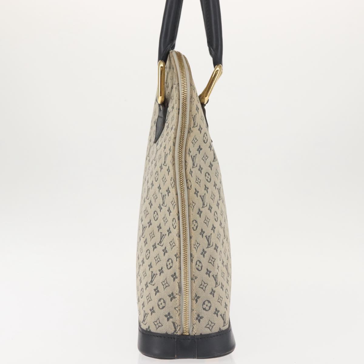 LOUIS VUITTON Monogram Mini Alma Haut Hand Bag Blue M92202 LV Auth 143550