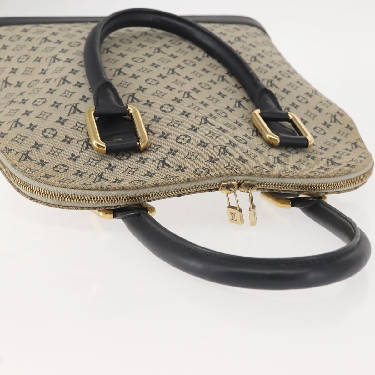 LOUIS VUITTON Monogram Mini Alma Haut Hand Bag Blue M92202 LV Auth 143550