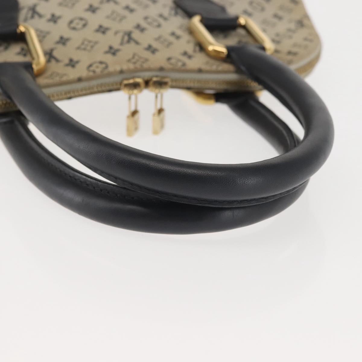 LOUIS VUITTON Monogram Mini Alma Haut Hand Bag Blue M92202 LV Auth 143550