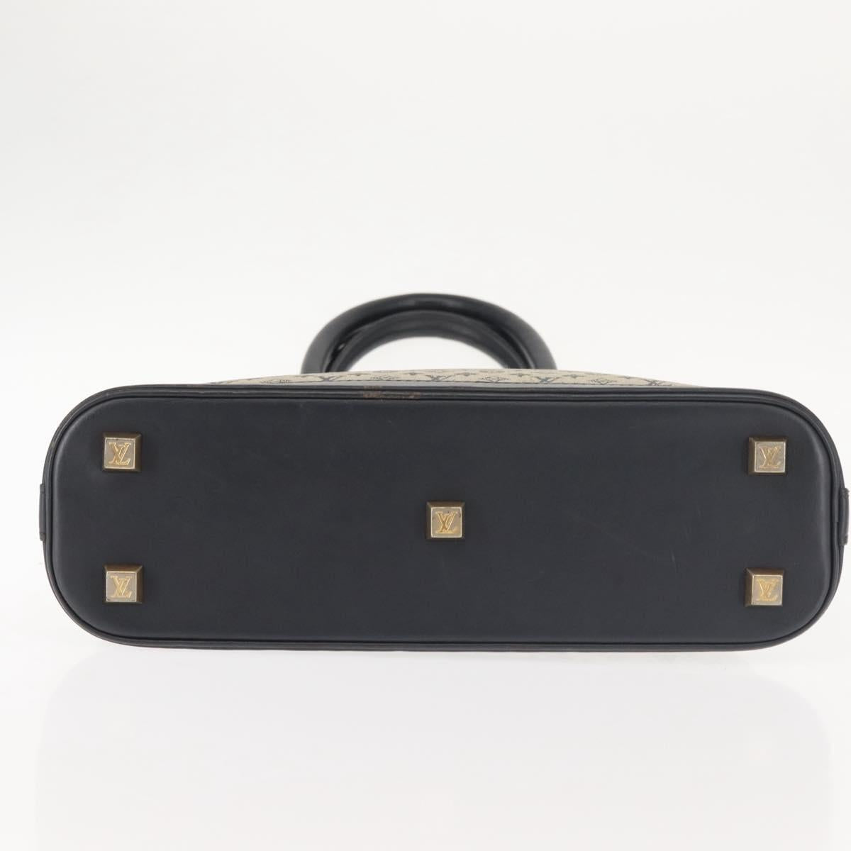 LOUIS VUITTON Monogram Mini Alma Haut Hand Bag Blue M92202 LV Auth 143550