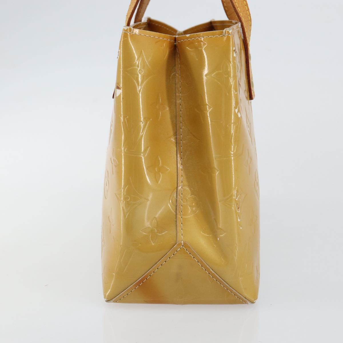 LOUIS VUITTON Monogram Vernis Reade PM Hand Bag Beige M91334 LV Auth 143551