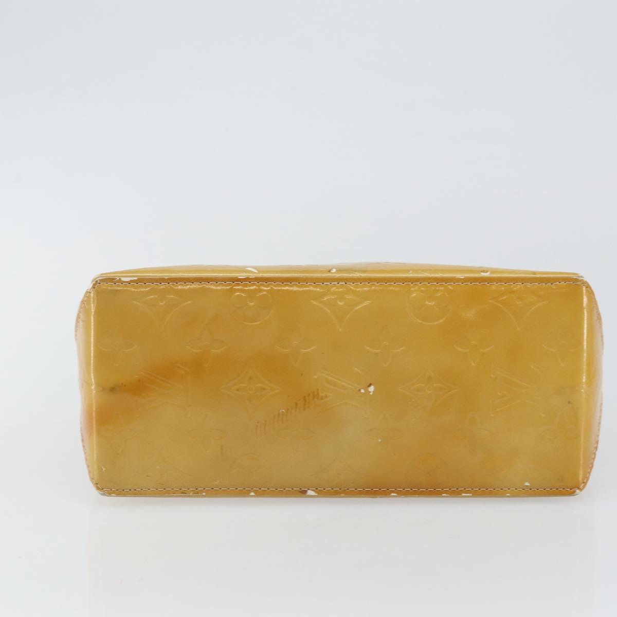 LOUIS VUITTON Monogram Vernis Reade PM Hand Bag Beige M91334 LV Auth 143551