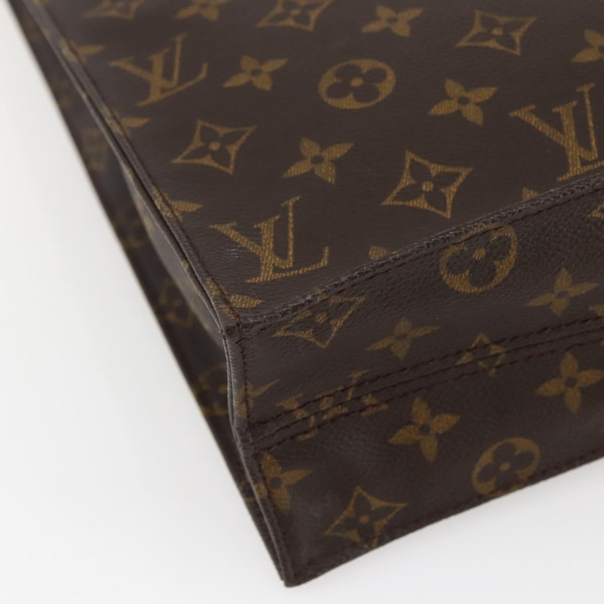 LOUIS VUITTON Monogram Sac Plat Hand Bag M51140 LV Auth 143558