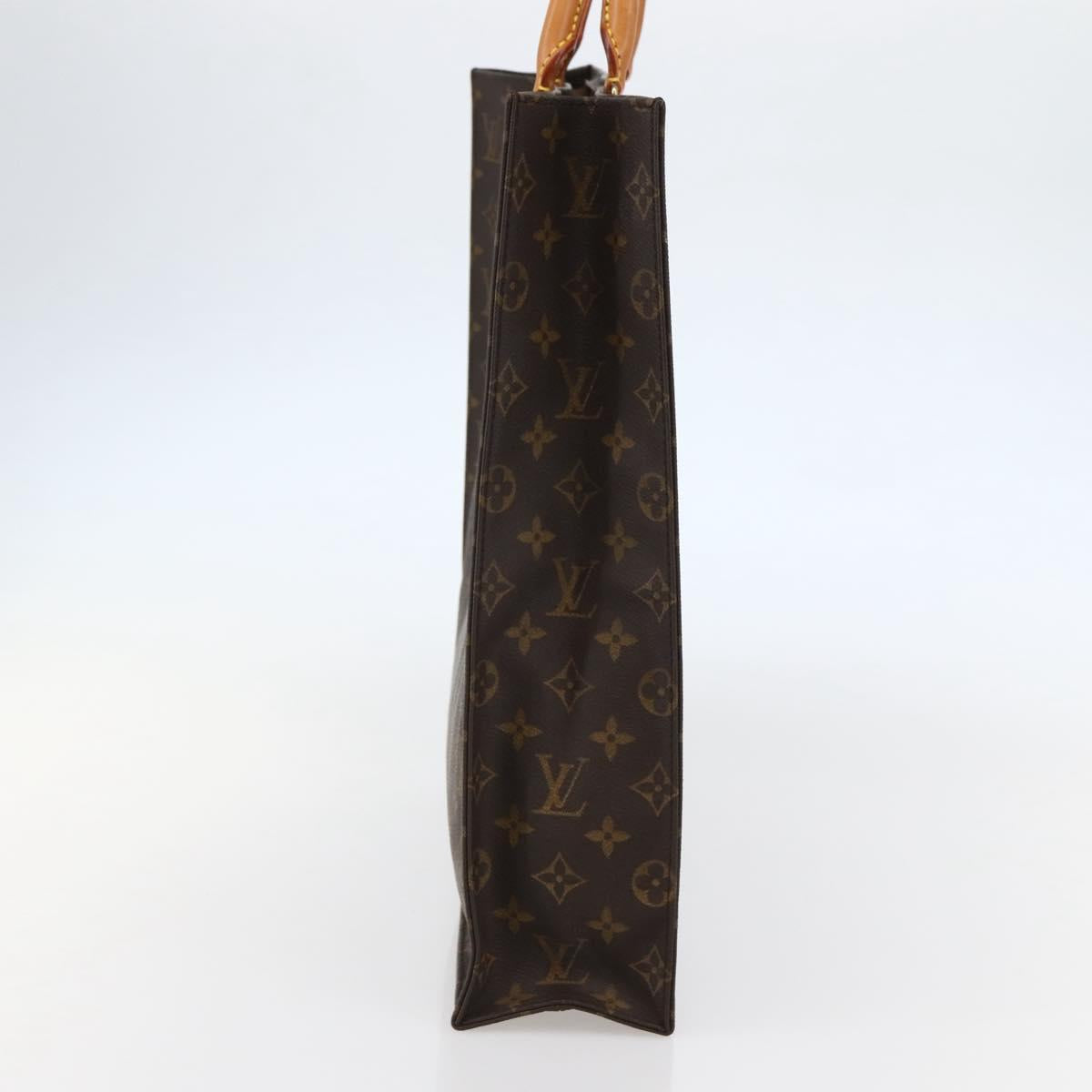 LOUIS VUITTON Monogram Sac Plat Hand Bag M51140 LV Auth 143558