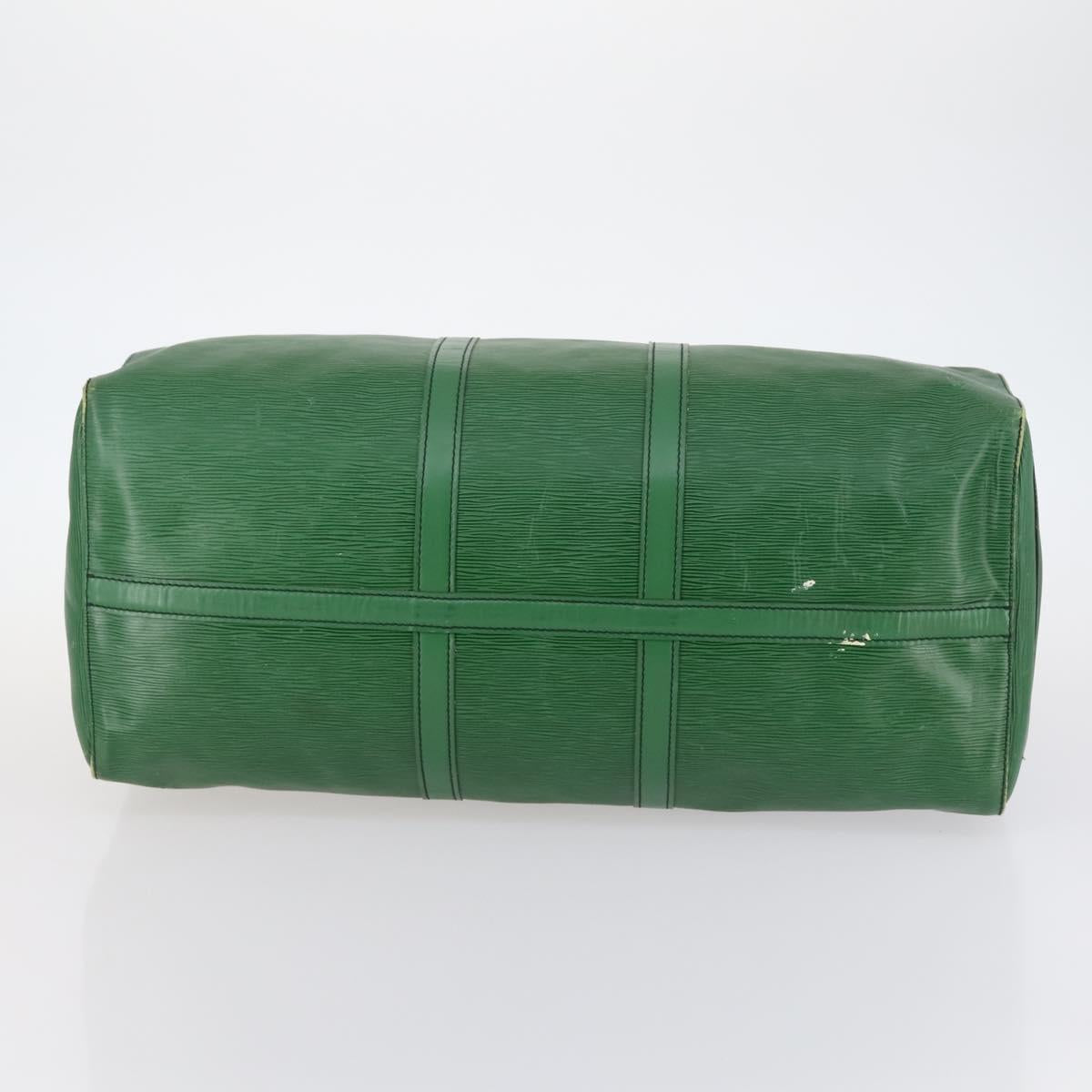 LOUIS VUITTON Epi Keepall 55 Boston Bag Green M42954 LV Auth 143563
