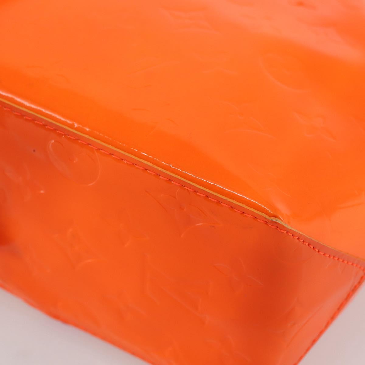 LOUIS VUITTON Monogram Vernis Fluo Reade PM Bag Pink Orange M91903 Auth 143574