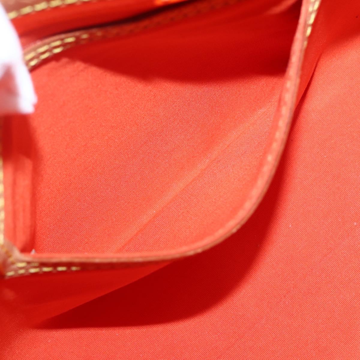 LOUIS VUITTON Monogram Vernis Fluo Reade PM Bag Pink Orange M91903 Auth 143574