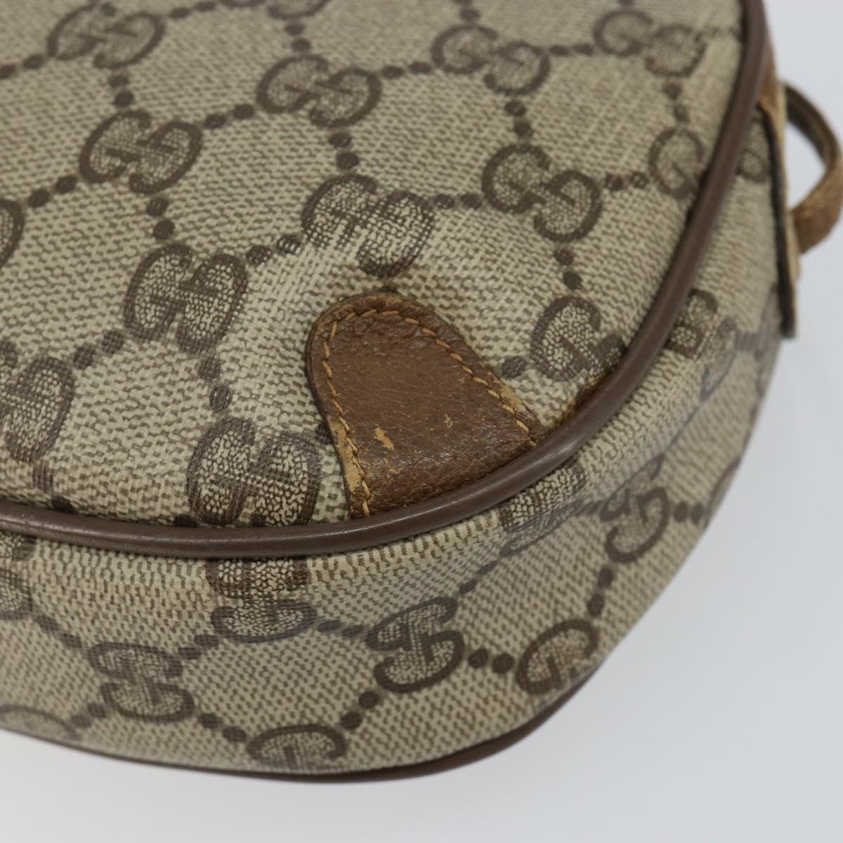 GUCCI GG Supreme Web Sherry Line Shoulder Bag PVC Beige 89 02 066 Auth 143576
