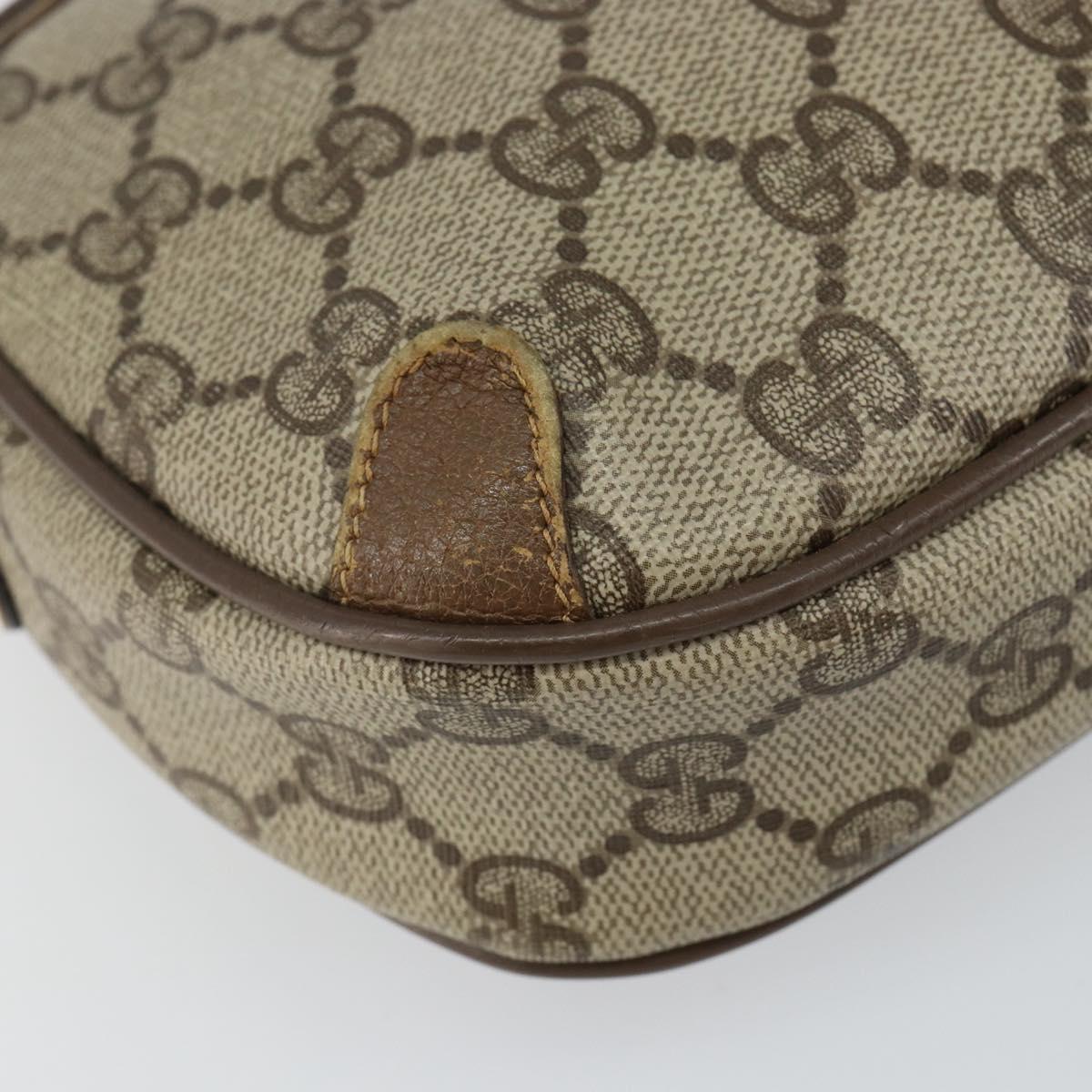 GUCCI GG Supreme Web Sherry Line Shoulder Bag PVC Beige 89 02 066 Auth 143576