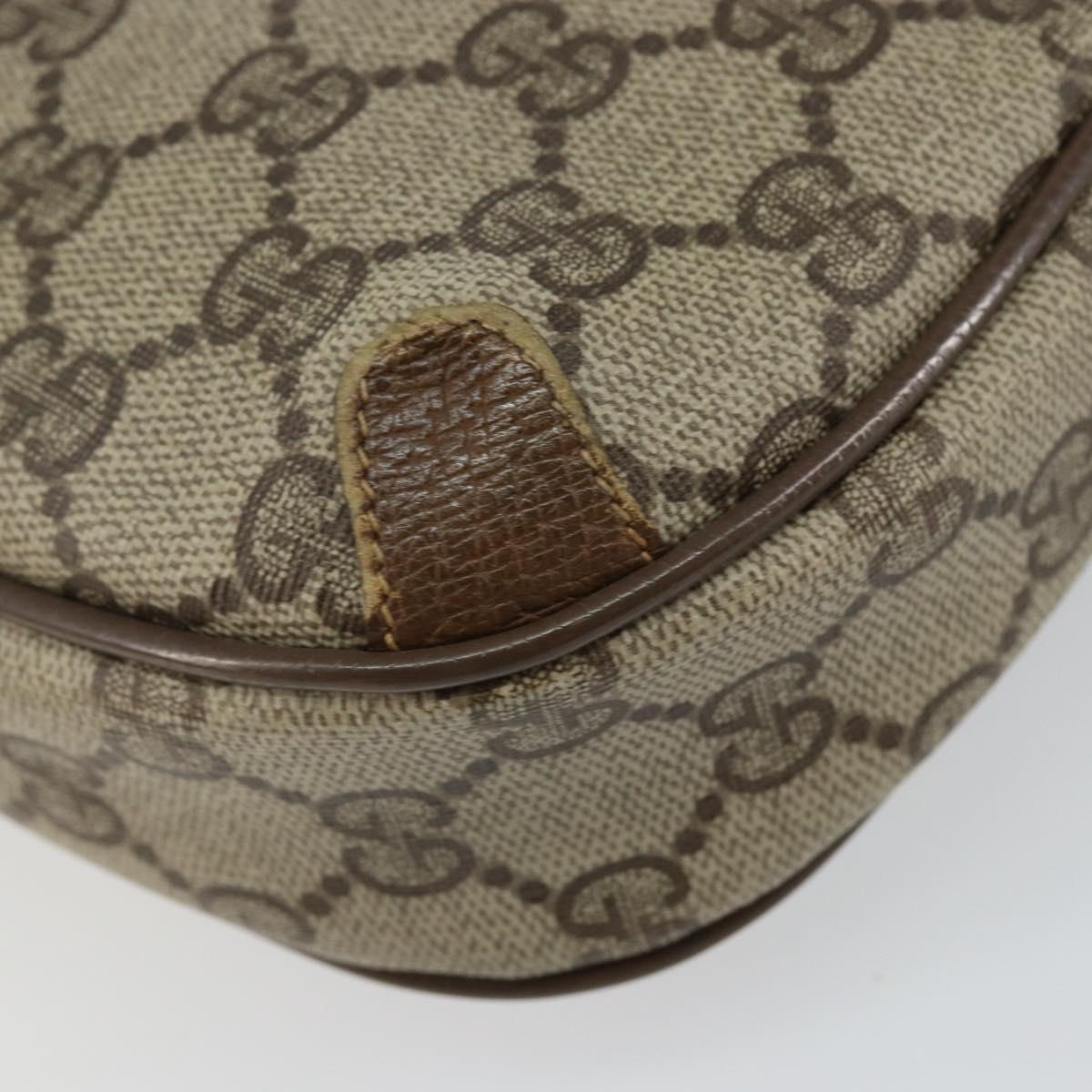 GUCCI GG Supreme Web Sherry Line Shoulder Bag PVC Beige 89 02 066 Auth 143576