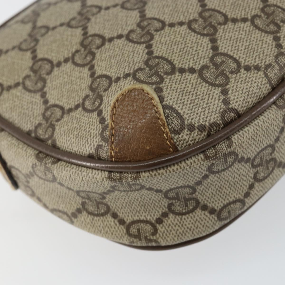GUCCI GG Supreme Web Sherry Line Shoulder Bag PVC Beige 89 02 066 Auth 143576