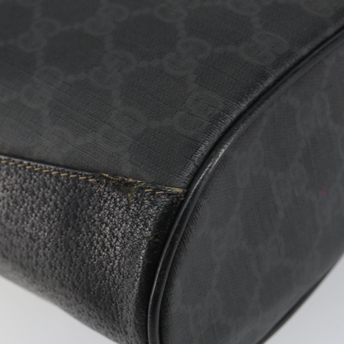 GUCCI GG Supreme Web Sherry Line Shoulder Bag PVC Black 164 02 034 Auth 143578