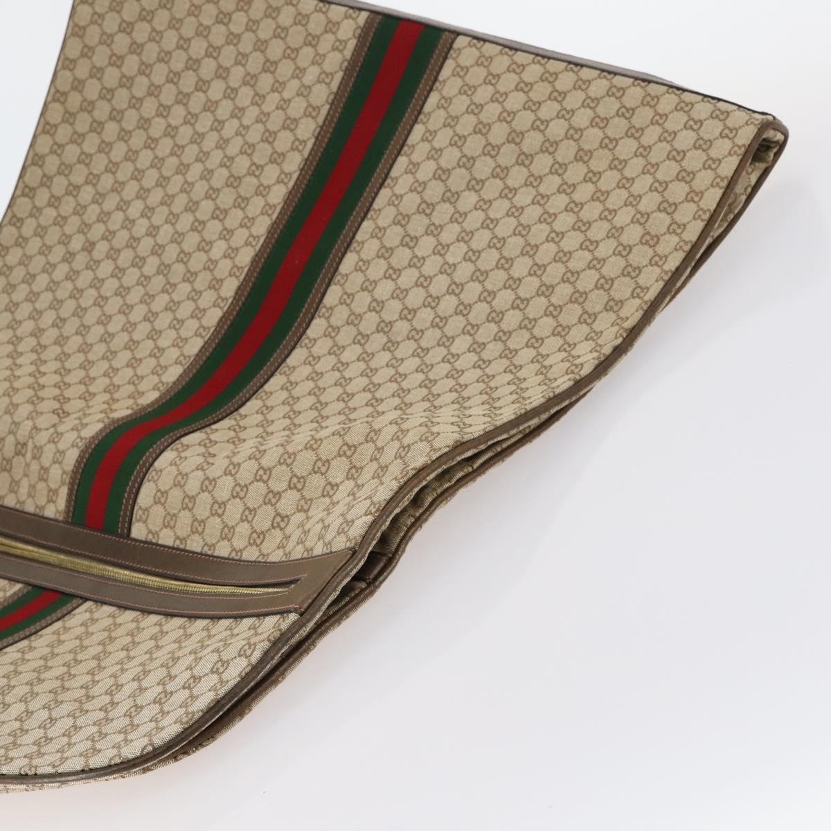 GUCCI GG Canvas Web Sherry Line Garment Cover Beige Red Green Auth 143581