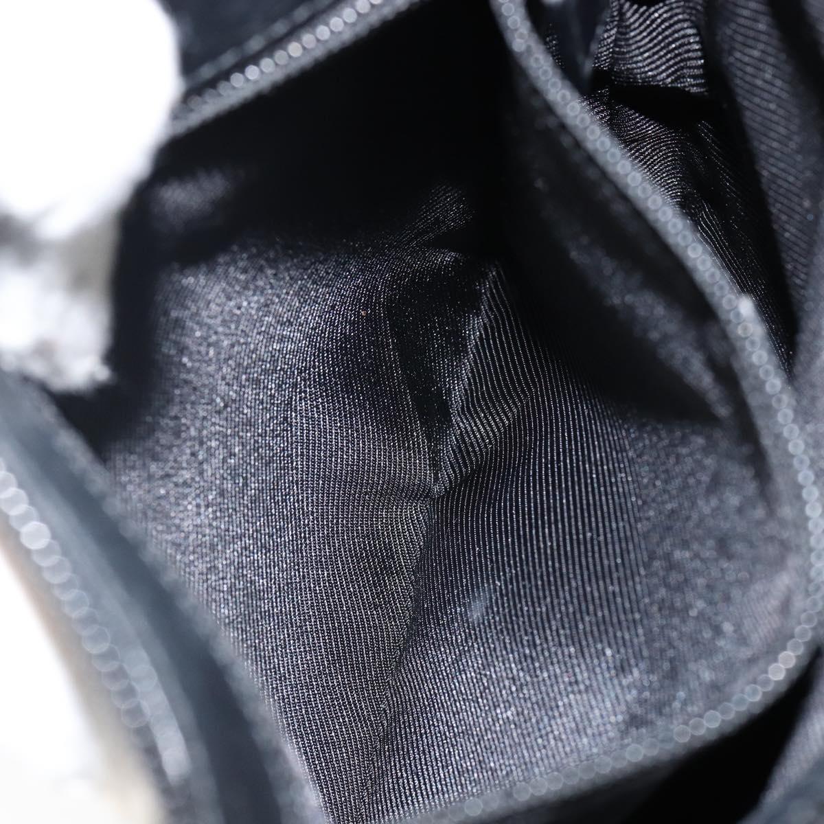 GUCCI GG Canvas Jackie Shoulder Bag Black Silver 92646 Auth 143584