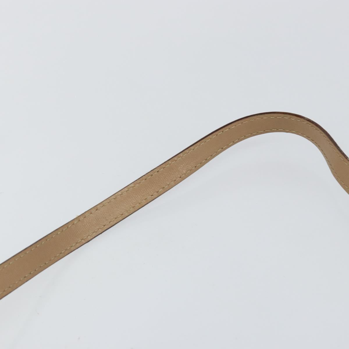 GUCCI Bamboo Hand Bag Leather 2way Beige Gold 007 2865 0231 Auth 143591