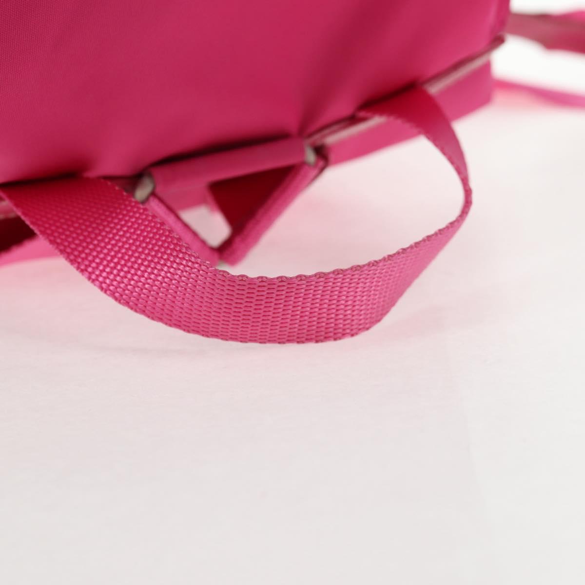 PRADA Backpack Nylon Pink Silver Auth 143599V