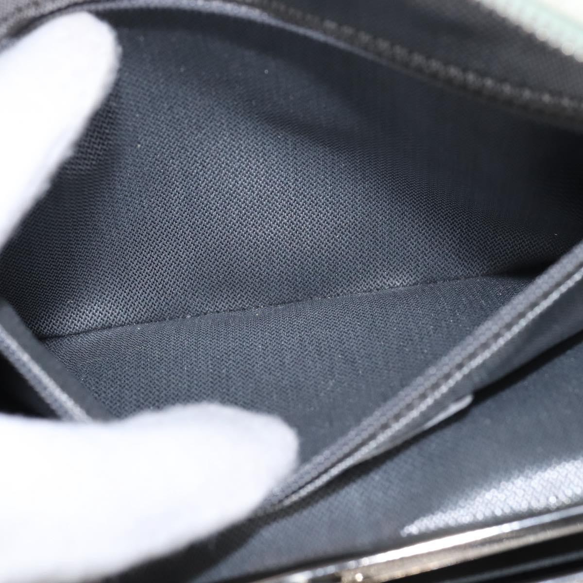 CHANEL Mademoiselle Chain Shoulder Bag Leather Silver Light green CC Auth 143605