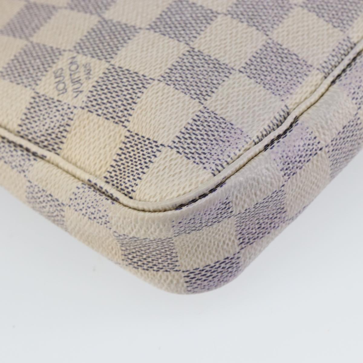 LOUIS VUITTON Damier Azur Pochette Accessoires Pouch N51986 LV Auth 143621