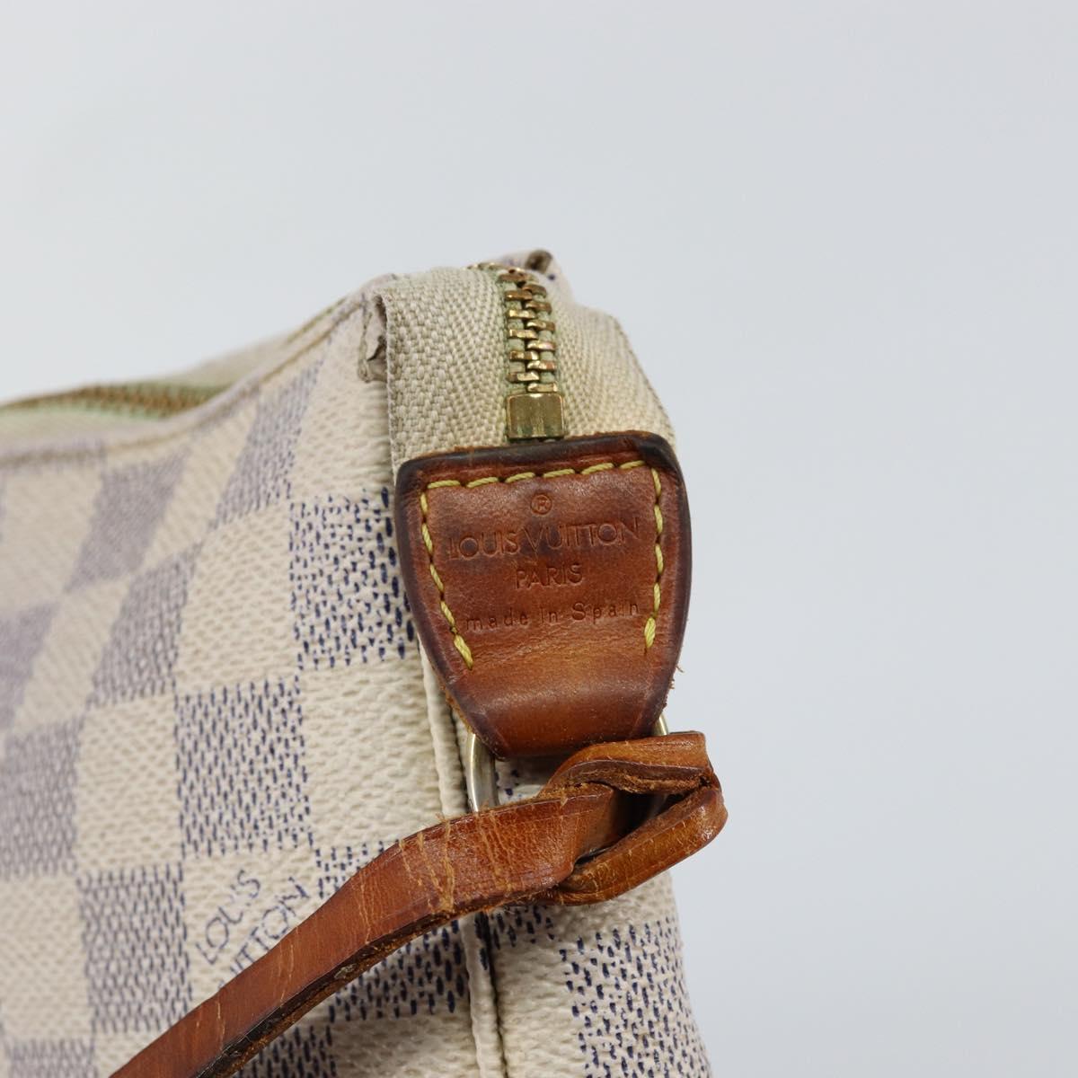 LOUIS VUITTON Damier Azur Pochette Accessoires Pouch N51986 LV Auth 143621
