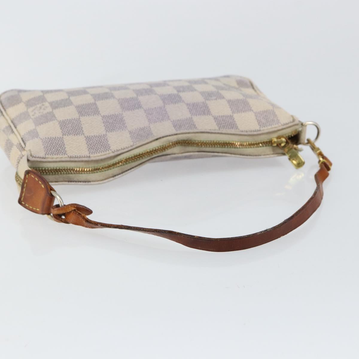 LOUIS VUITTON Damier Azur Pochette Accessoires Pouch N51986 LV Auth 143621