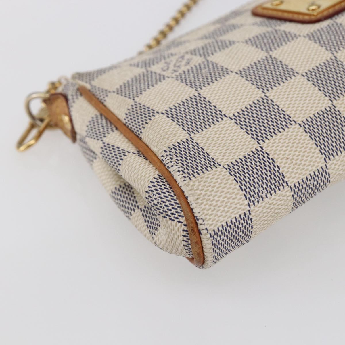 LOUIS VUITTON Damier Azur Eva Shoulder Bag 2way N55214 LV Auth 143622