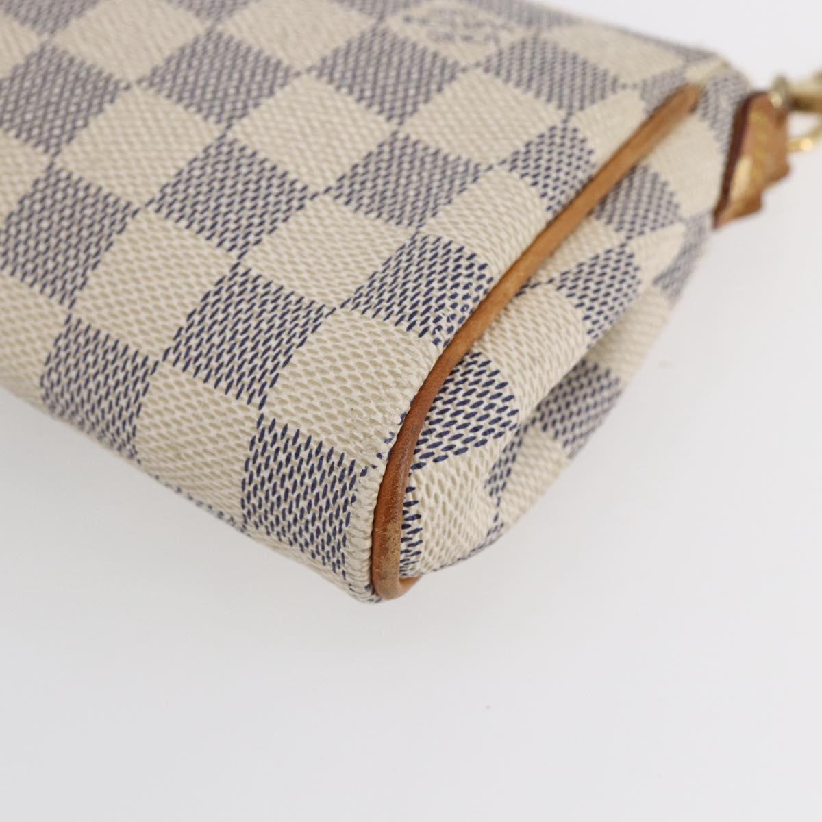 LOUIS VUITTON Damier Azur Eva Shoulder Bag 2way N55214 LV Auth 143622