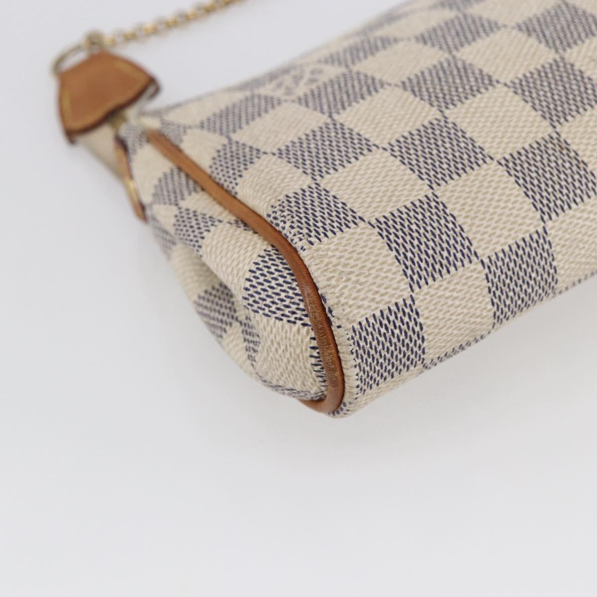 LOUIS VUITTON Damier Azur Eva Shoulder Bag 2way N55214 LV Auth 143622
