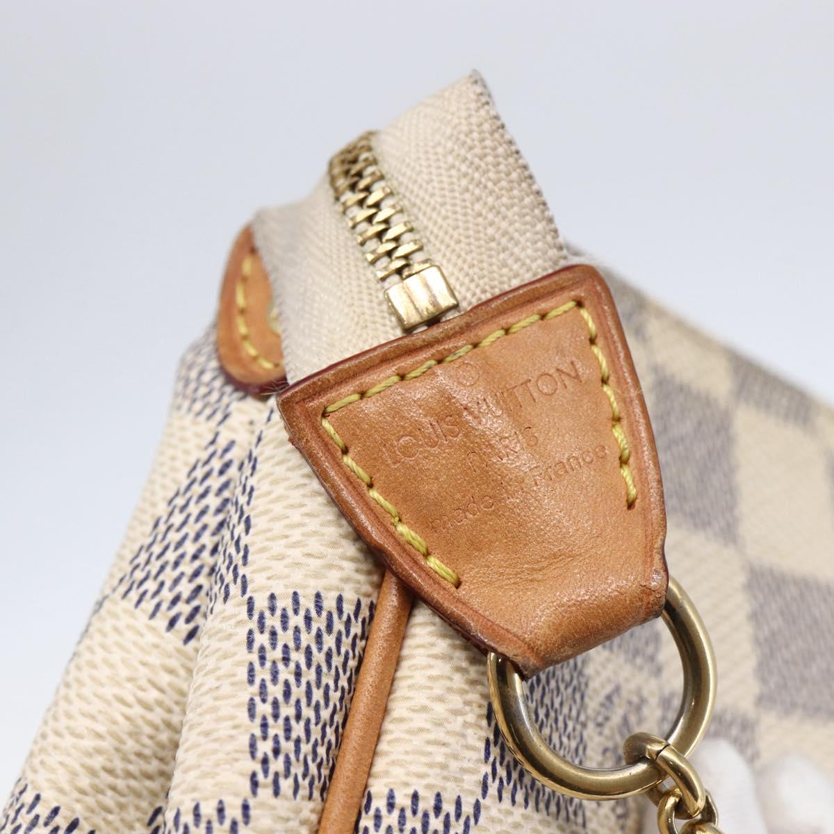 LOUIS VUITTON Damier Azur Eva Shoulder Bag 2way N55214 LV Auth 143622