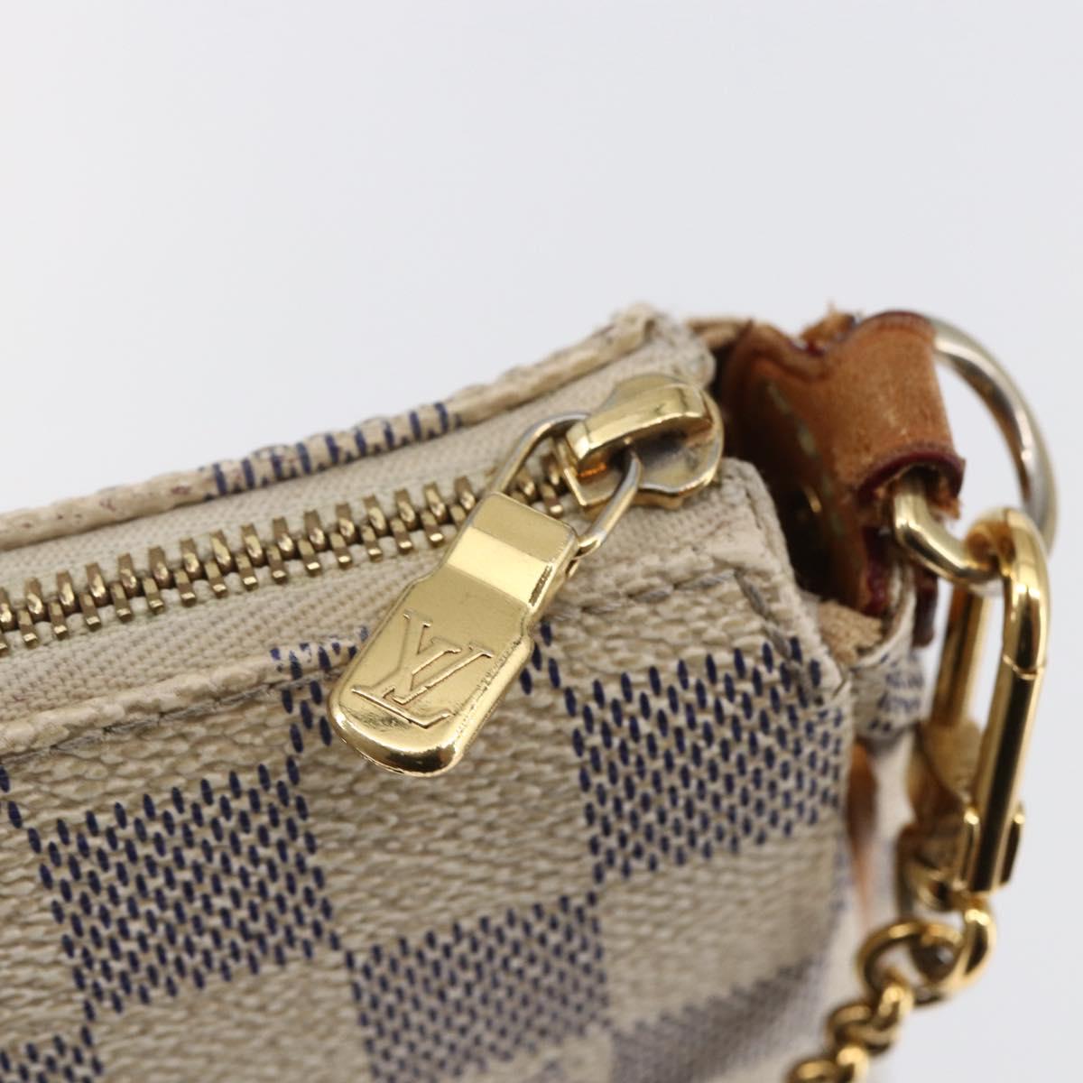 LOUIS VUITTON Damier Azur Eva Shoulder Bag 2way N55214 LV Auth 143622