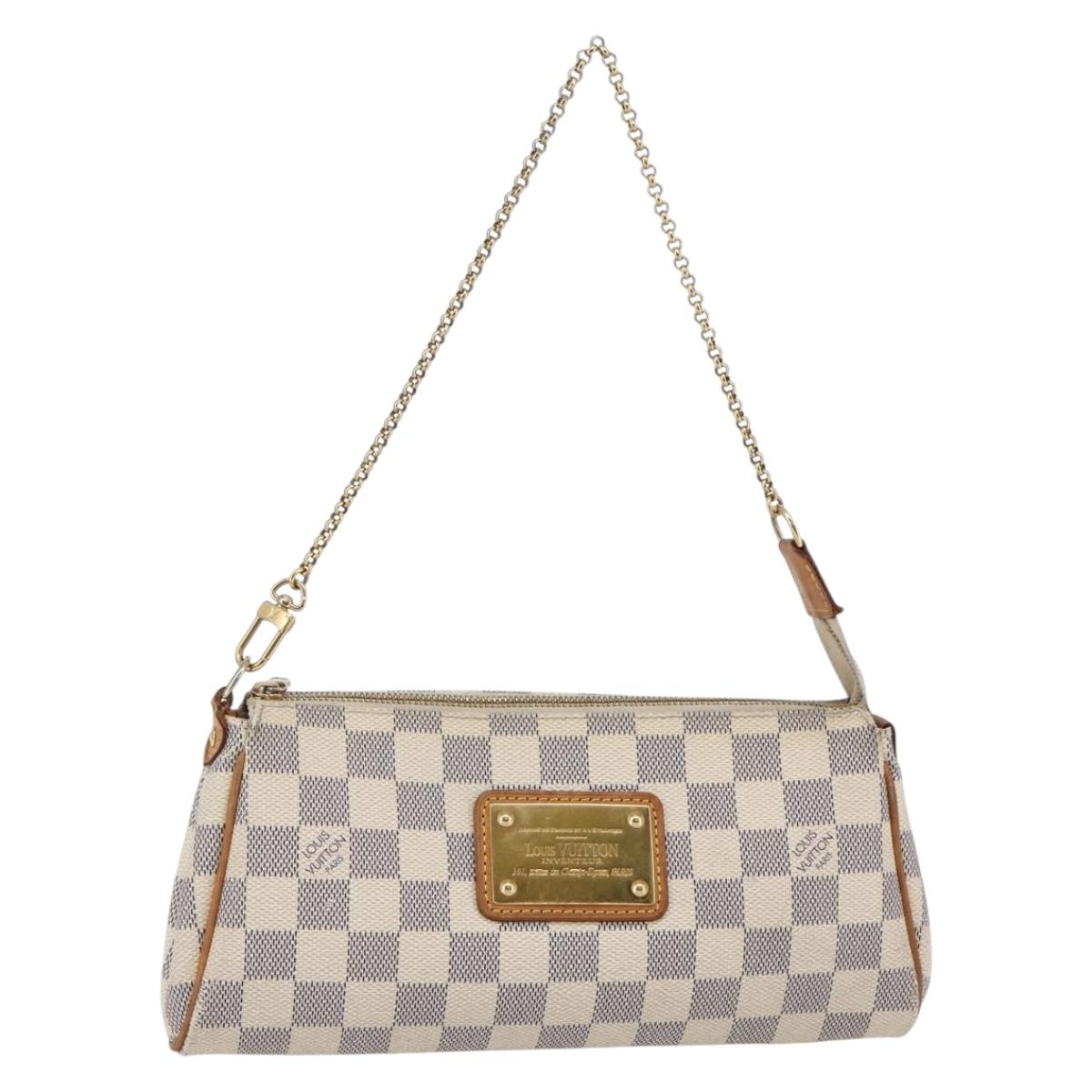 LOUIS VUITTON Damier Azur Eva Shoulder Bag 2way N55214 LV Auth 143622