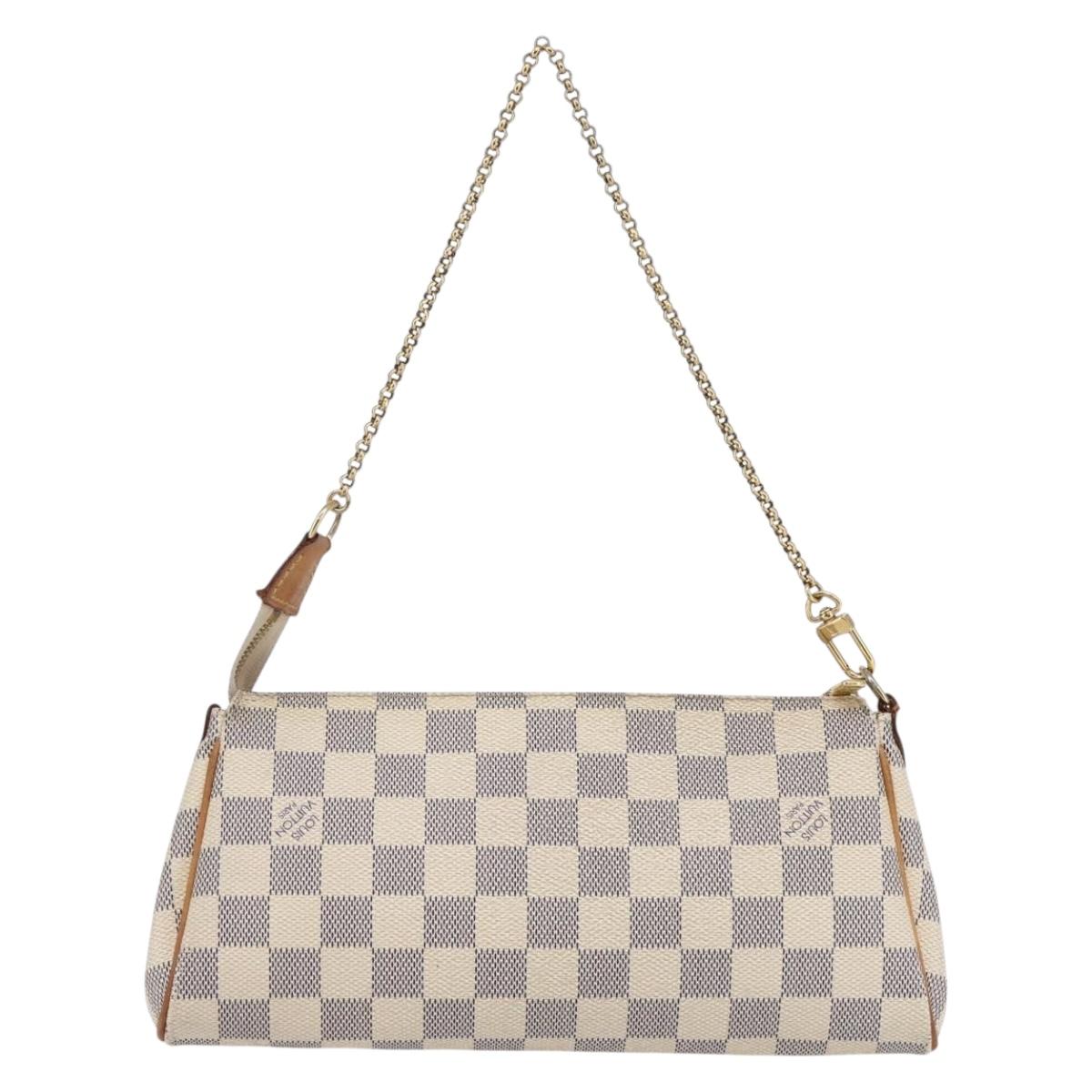LOUIS VUITTON Damier Azur Eva Shoulder Bag 2way N55214 LV Auth 143622