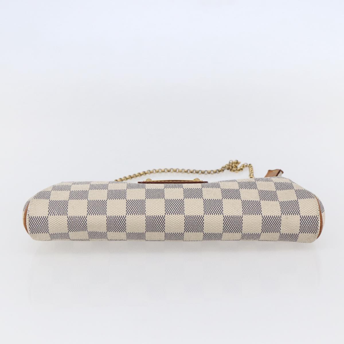 LOUIS VUITTON Damier Azur Eva Shoulder Bag 2way N55214 LV Auth 143622