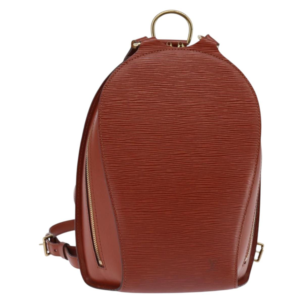 LOUIS VUITTON Epi Mabillon Backpack Brown M52233 LV Auth 143625