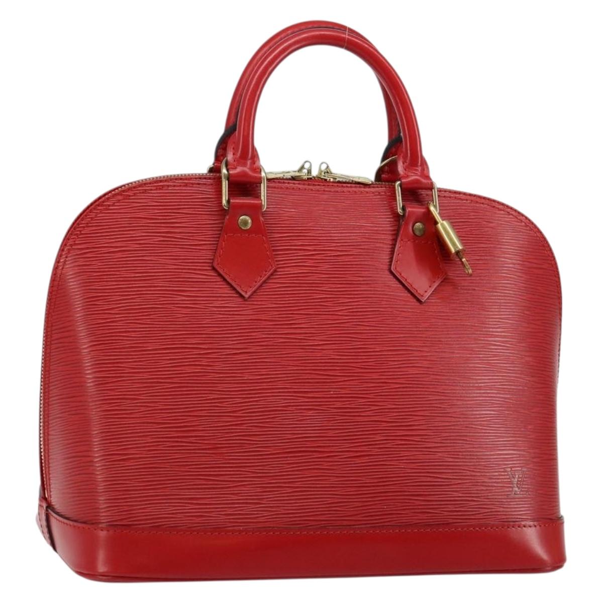 LOUIS VUITTON Epi Alma Hand Bag Castilian Red M52147 LV Auth 143628
