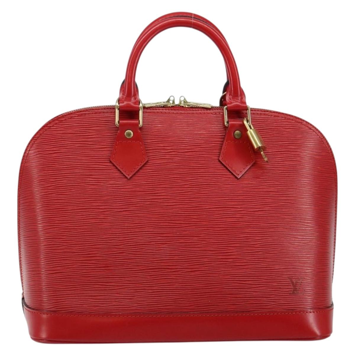LOUIS VUITTON Epi Alma Hand Bag Castilian Red M52147 LV Auth 143628