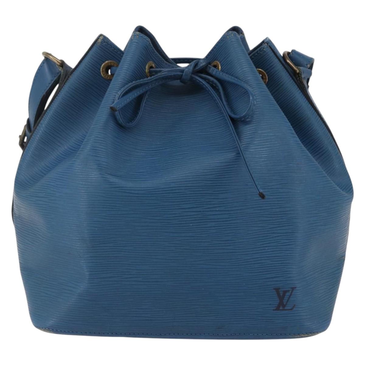 LOUIS VUITTON Epi Petit Noe Shoulder Bag Blue M44105 LV Auth 143629