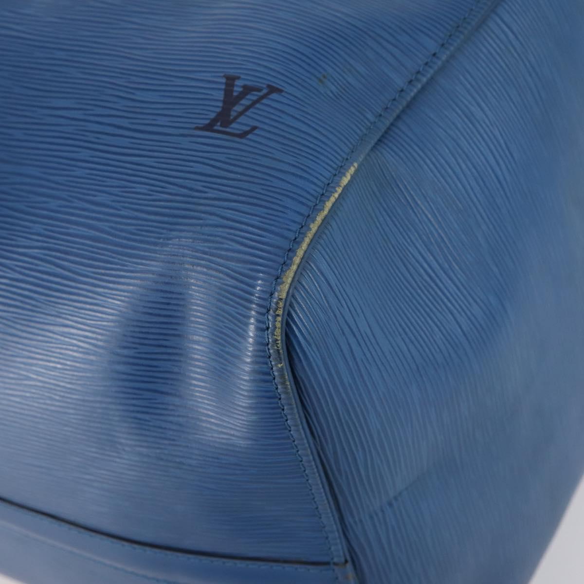 LOUIS VUITTON Epi Keepall 50 Boston Bag Blue M42965 LV Auth 143630