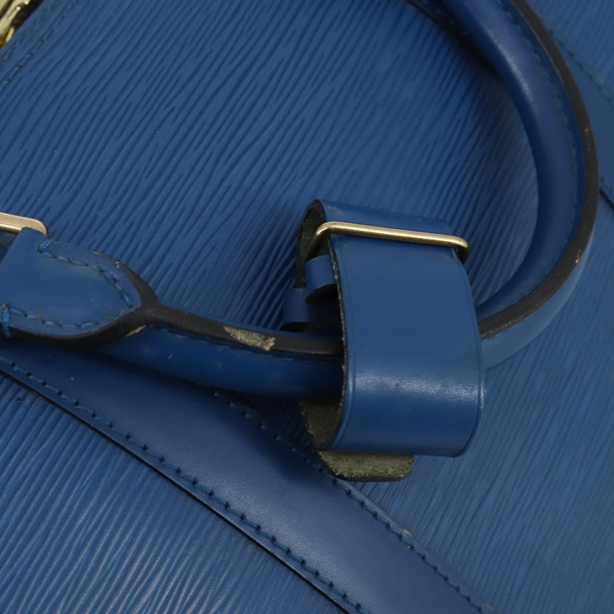 LOUIS VUITTON Epi Keepall 50 Boston Bag Blue M42965 LV Auth 143630