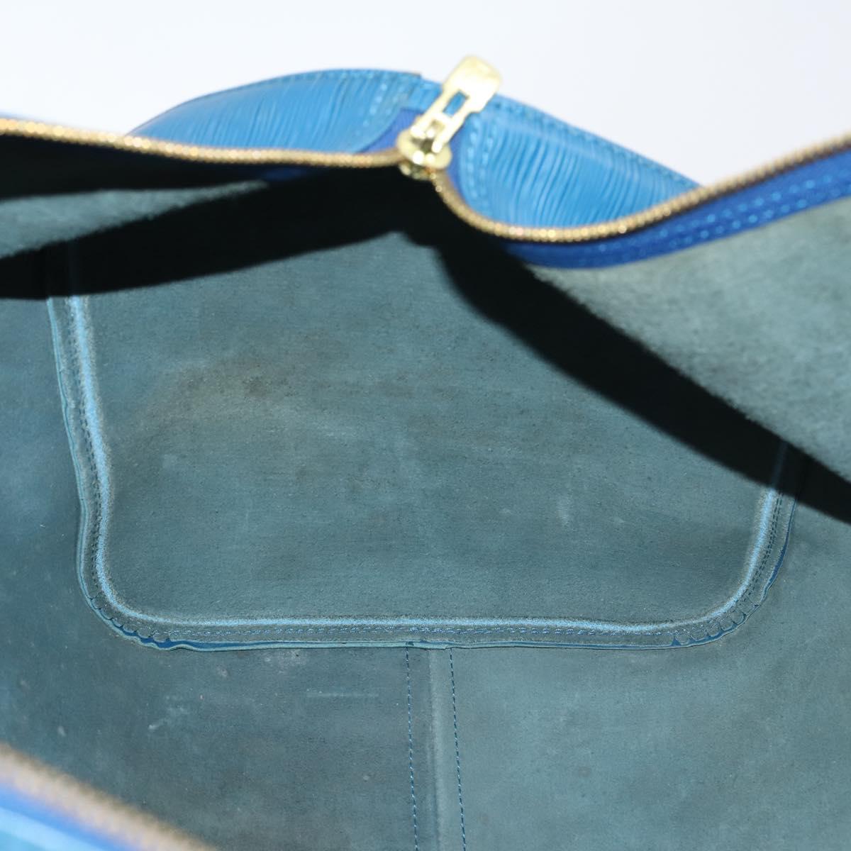 LOUIS VUITTON Epi Keepall 50 Boston Bag Blue M42965 LV Auth 143630