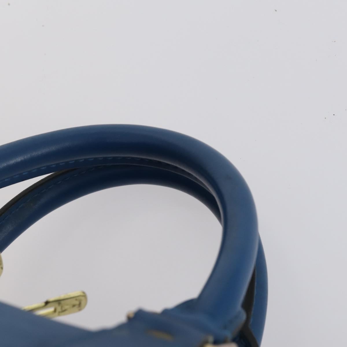 LOUIS VUITTON Epi Keepall 50 Boston Bag Blue M42965 LV Auth 143630