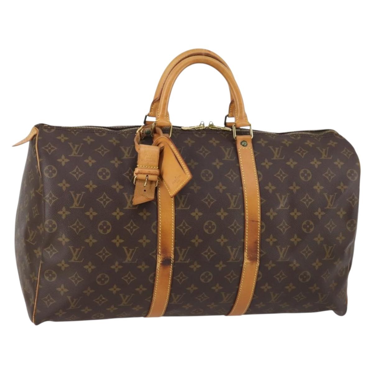 LOUIS VUITTON Monogram Keepall 50 Boston Bag M41426 LV Auth 143641